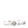 Shar Oke Men's White / Silver White Howlite & Lion Bracelet In Multi