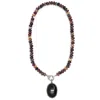 Shar Oke Women's Black / Neutrals Tourmaline & Onyx Silk Knotted Diamond Beaded Necklace In Multi