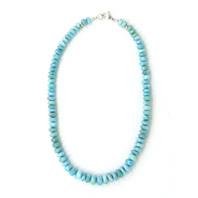 Shar Oke Women's Blue / Silver Larimar Necklace In Multi