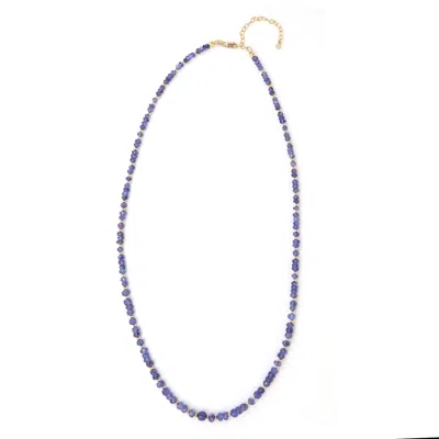 Shar Oke Women's Gold / Purple Tanzanian Tanzanite Necklace