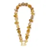 Shar Oke Women's Gold / Yellow / Orange Yellow Hematoid Quartz Necklace