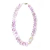 Shar Oke Women's Purple / Silver Brazilian Amethyst & Freshwater Pearls Necklace In Multi