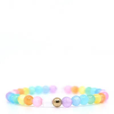 Shar Oke Women's Rainbow Selenite & 14k Gold Filled Beaded Bracelet