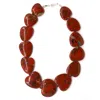 Shar Oke Women's Red / Silver Australian Heart Shaped Cape Jasper Necklace In Multi