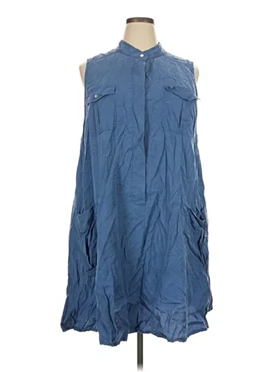 Pre-owned Sharagano Casual Dress In Blue