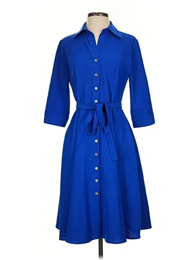 Pre-owned Sharagano Casual Dress In Blue