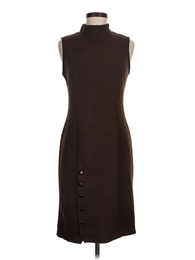 Pre-owned Sharagano Casual Dress In Brown