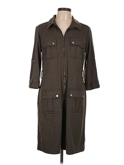 Pre-owned Sharagano Casual Dress In Brown