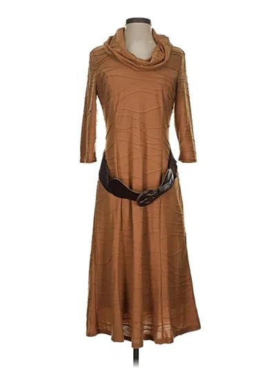 Pre-owned Sharagano Casual Dress In Brown