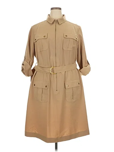 Pre-owned Sharagano Casual Dress In Brown