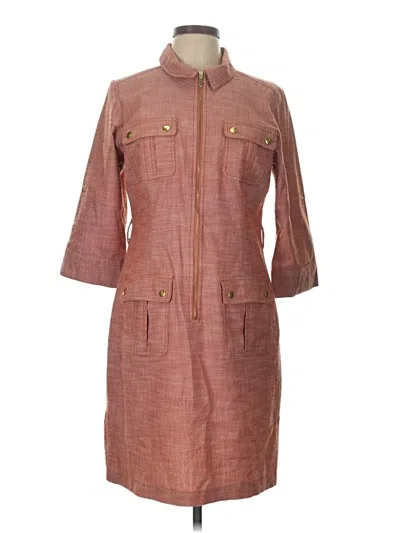Pre-owned Sharagano Casual Dress In Brown