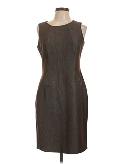 Pre-owned Sharagano Casual Dress In Brown