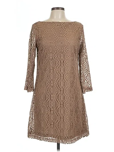 Pre-owned Sharagano Casual Dress In Brown