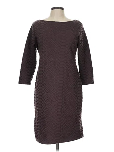 Pre-owned Sharagano Casual Dress In Brown