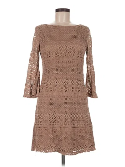 Pre-owned Sharagano Casual Dress In Brown