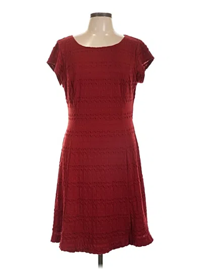 Pre-owned Sharagano Casual Dress In Burgundy