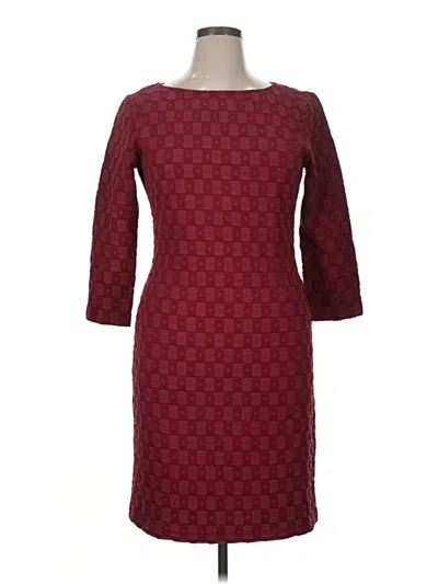 Pre-owned Sharagano Casual Dress In Burgundy