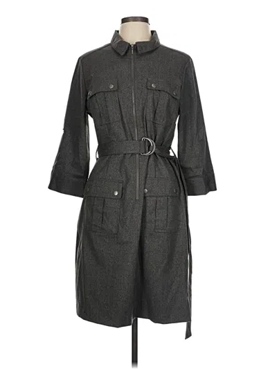 Pre-owned Sharagano Casual Dress In Gray