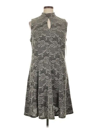 Pre-owned Sharagano Casual Dress In Gray