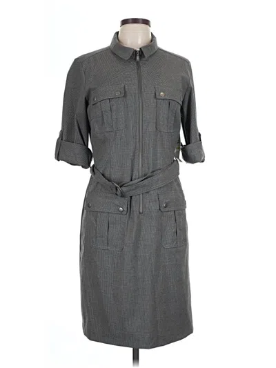 Pre-owned Sharagano Casual Dress In Gray