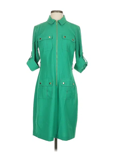 Pre-owned Sharagano Casual Dress In Green