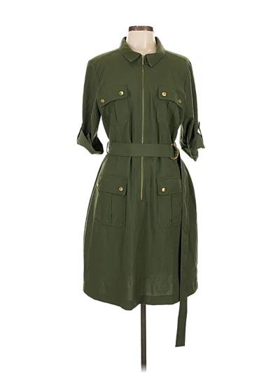 Pre-owned Sharagano Casual Dress In Green