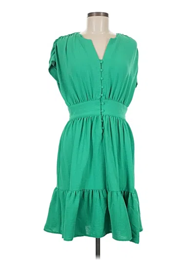 Pre-owned Sharagano Casual Dress In Green