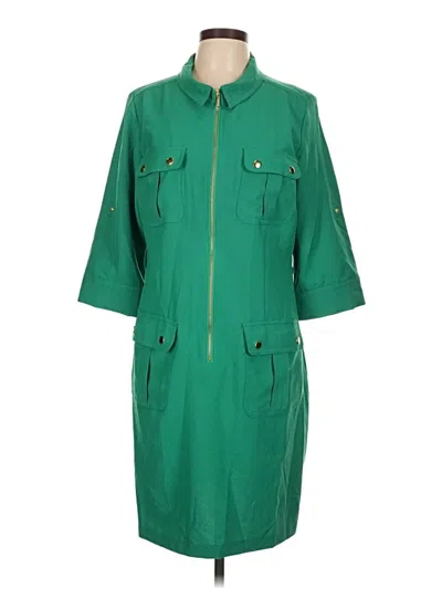 Pre-owned Sharagano Casual Dress In Green