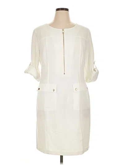 Pre-owned Sharagano Casual Dress In Ivory