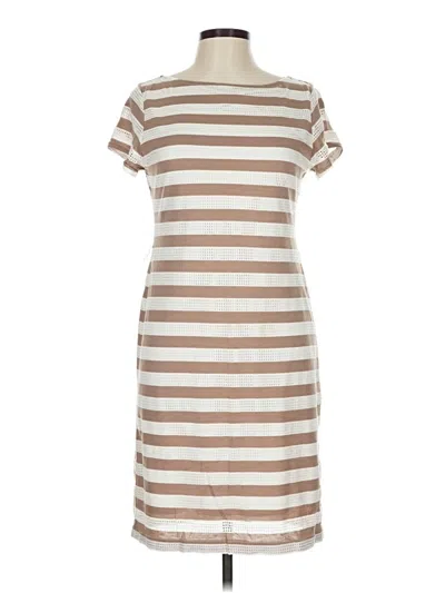Pre-owned Sharagano Casual Dress In Tan