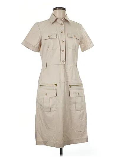 Pre-owned Sharagano Casual Dress In Tan