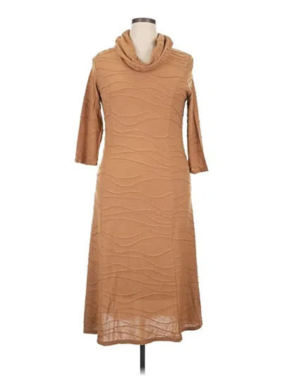Pre-owned Sharagano Casual Dress In Tan