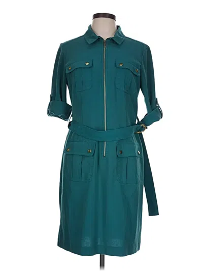 Pre-owned Sharagano Casual Dress In Teal