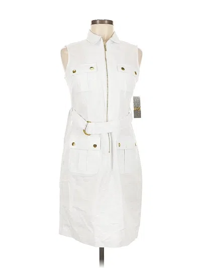 Pre-owned Sharagano Casual Dress In White