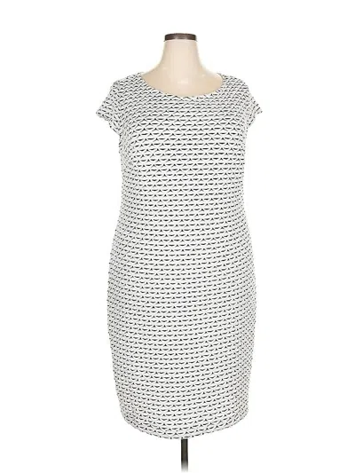 Pre-owned Sharagano Casual Dress In White