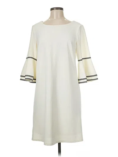 Pre-owned Sharagano Casual Dress In White