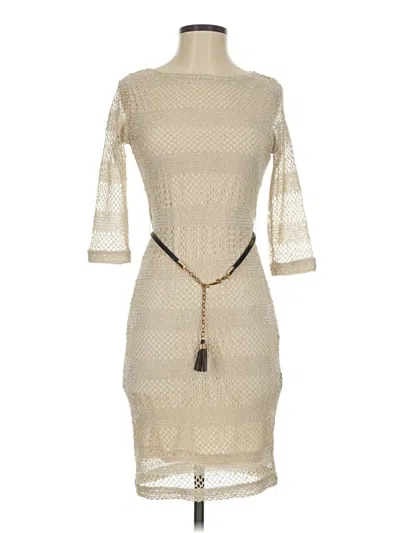 Pre-owned Sharagano Casual Dress In White