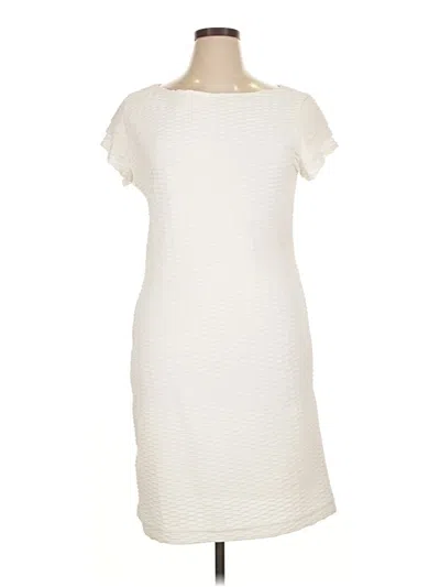 Pre-owned Sharagano Casual Dress In White