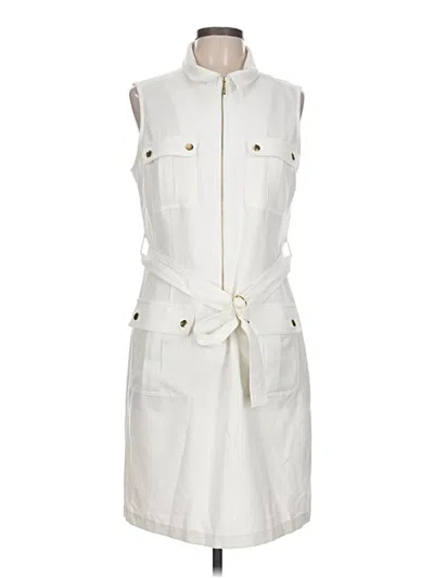 Pre-owned Sharagano Casual Dress In White