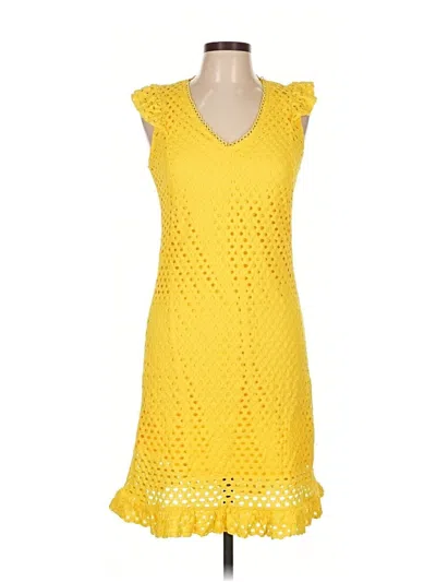 Pre-owned Sharagano Casual Dress In Yellow