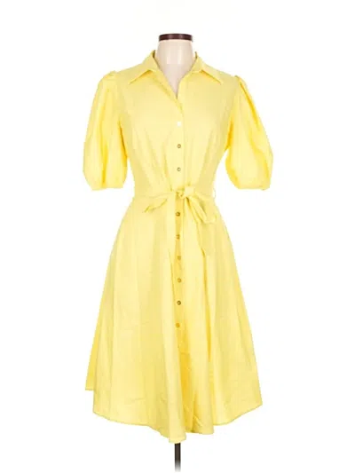 Pre-owned Sharagano Casual Dress In Yellow