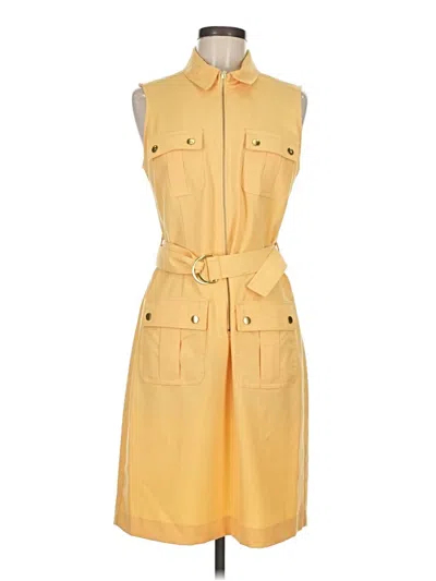 Pre-owned Sharagano Casual Dress In Yellow