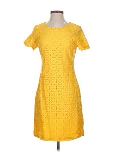 Pre-owned Sharagano Casual Dress In Yellow