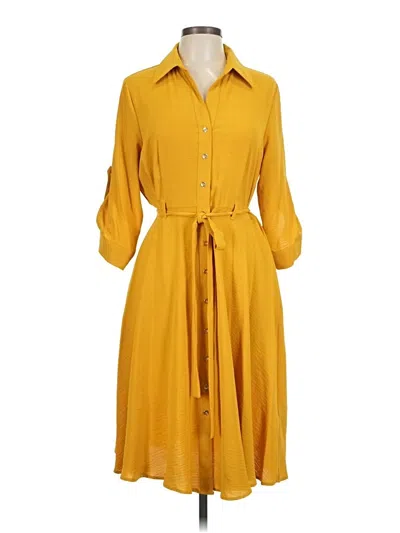 Pre-owned Sharagano Casual Dress In Yellow