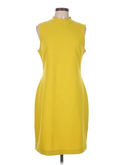 Pre-owned Sharagano Casual Dress In Yellow
