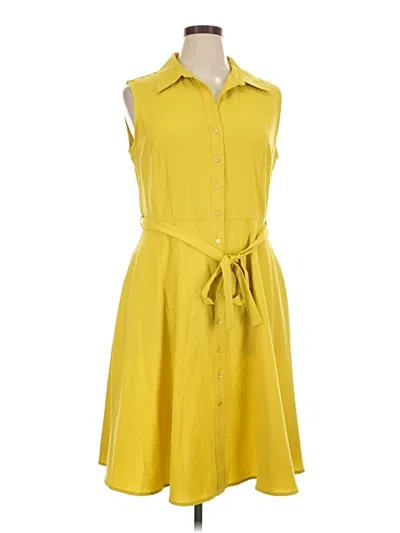 Pre-owned Sharagano Casual Dress In Yellow