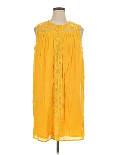 Pre-owned Sharagano Casual Dress In Yellow