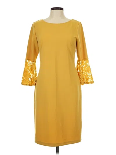 Pre-owned Sharagano Casual Dress In Yellow