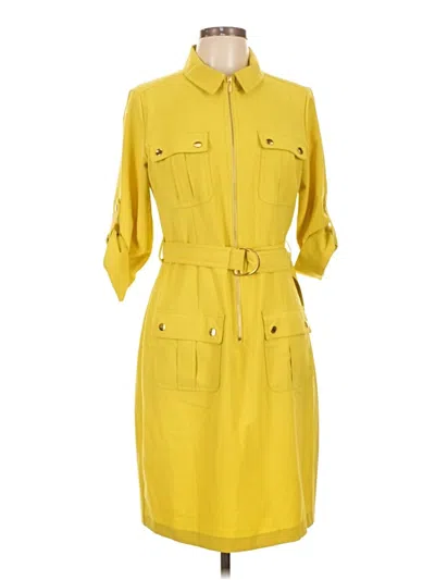Pre-owned Sharagano Casual Dress In Yellow