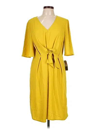Pre-owned Sharagano Casual Dress In Yellow